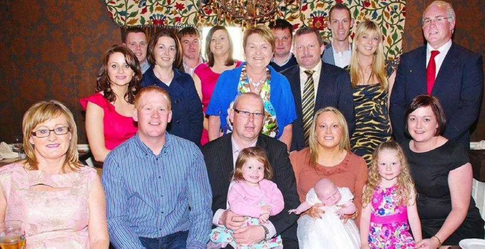 Baby Shauna Walsh with her parents Kieran and Catherine, sisters Aoife